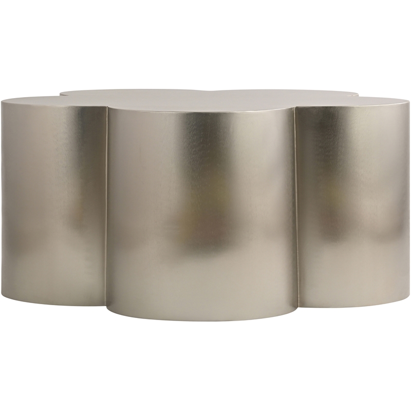 Maklaine Modern / Contemporary Silver Finish Iron Coffee Table