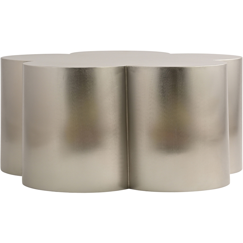 Maklaine Modern / Contemporary Silver Finish Iron Coffee Table