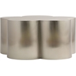 Maklaine Modern / Contemporary Silver Finish Iron Coffee Table