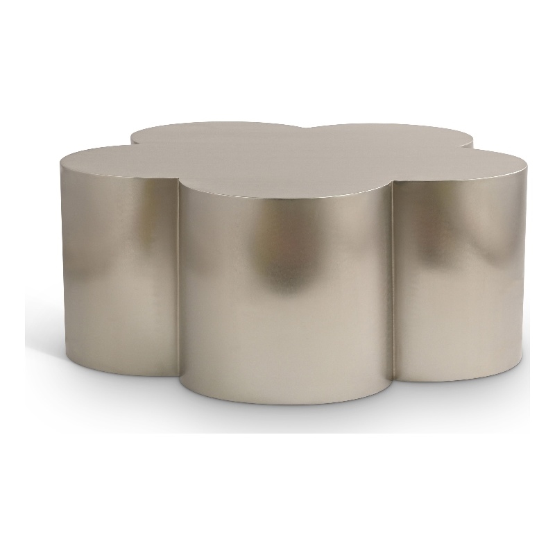 Maklaine Modern / Contemporary Silver Finish Iron Coffee Table