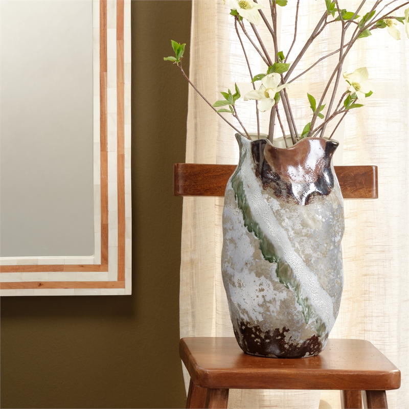 Maklaine Modern / Contemporary Ceramic Decorative Vase Large