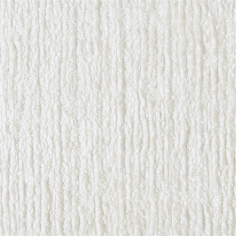 Maklaine Mid-Century Soft Cream Finish Polyester Fabric Twin Bed