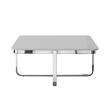 Maklaine Modern Stainless Steel Base Coffee Table in Light Gray/Chrome