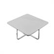 Maklaine Modern Stainless Steel Base Coffee Table in Light Gray/Chrome