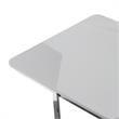 Maklaine Modern Stainless Steel Base Coffee Table in Light Gray/Chrome