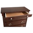 Maklaine Engineered Wood Transitional 6 Drawer Chest in Cappuccino