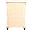 Maklaine Engineered Wood Transitional 6 Drawer Chest in Cappuccino