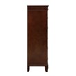 Maklaine Engineered Wood Transitional 6 Drawer Chest in Cappuccino