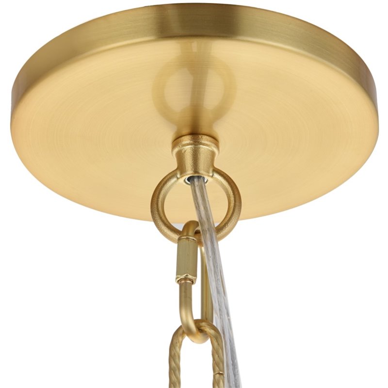 Maklaine Contemporary 2 Tier 17 Light Clear LED Chandelier in Gold