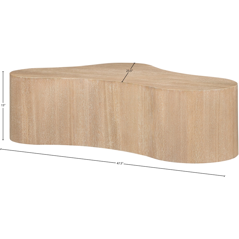 Maklaine Engineered Wood Modern / Contemporary Natural Coffee Table
