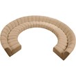 Maklaine Modern / Contemporary Camel Velvet 10pc. Modular Sectional