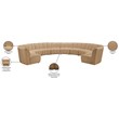 Maklaine Modern / Contemporary Camel Velvet 10pc. Modular Sectional