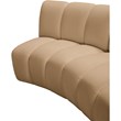 Maklaine Modern / Contemporary Camel Velvet 10pc. Modular Sectional