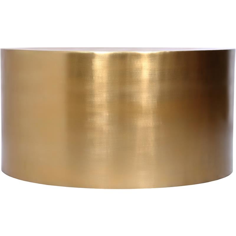 Maklaine Modern / Contemporary Round Brushed Gold Metal Coffee Table