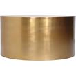 Maklaine Modern / Contemporary Round Brushed Gold Metal Coffee Table