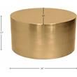 Maklaine Modern / Contemporary Round Brushed Gold Metal Coffee Table