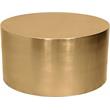 Maklaine Modern / Contemporary Round Brushed Gold Metal Coffee Table