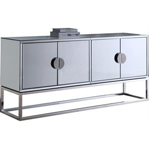 Maklaine Modern / Contemporary Solid Wood Sideboard/Buffet in Chrome