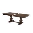 Maklaine Walnut Wood Extendable Dining Table with Removeable 18