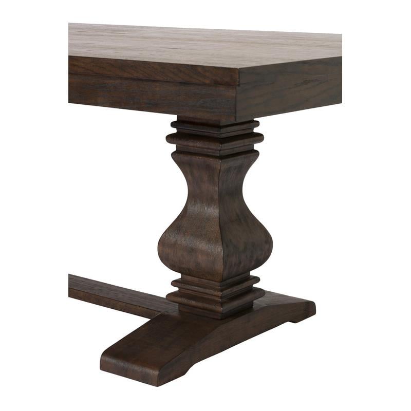 Maklaine Walnut Wood Extendable Dining Table with Removeable 18