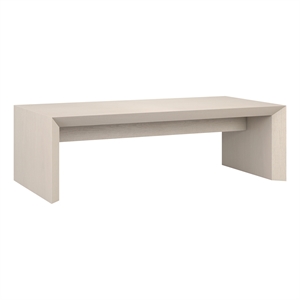 Maklaine Engineered Wood Contemporary 47.5&quot Alder White MDF Coffee Table