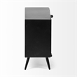 Maklaine Contemporary Black Metal Rectangular Vintage Styled Table Clock