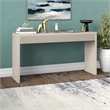 Maklaine Engineered Wood Alder White Console Table Rectangular Easy Assembly 55