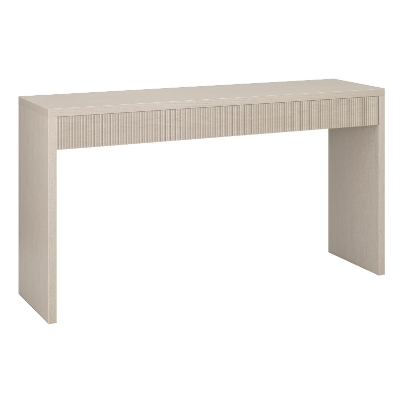 Maklaine Engineered Wood Alder White Console Table Rectangular Easy Assembly 55
