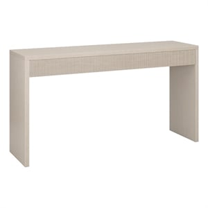 Maklaine Engineered Wood Alder White Console Table Rectangular Easy Assembly 55&quot Unassembled