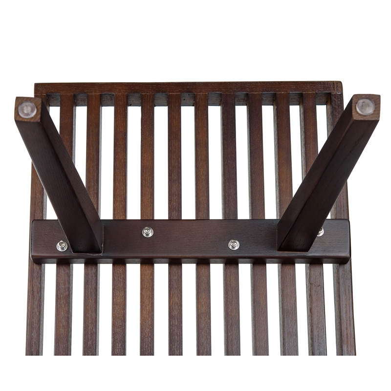 Maklaine Mid-Century Inwood Platform Bench in Dark Walnut - 4 Feet