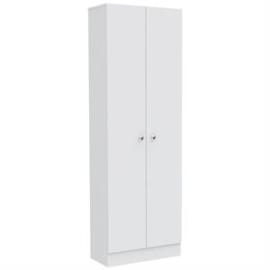 Maklaine Multi Storage Pantry Cabinet in White - Material Engineered Wood