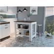 Maklaine Kitchen Island Engineered Wood Kitchen Islands in Multi-color