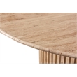 Maklaine Contemporary Natural Beige Travertine Stone Dining Table