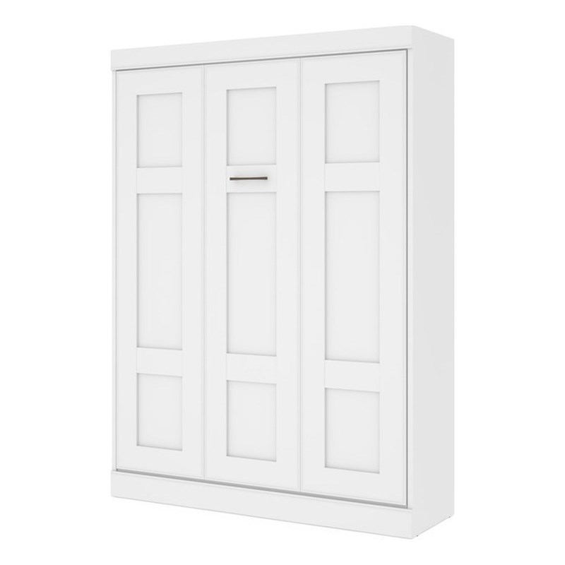Maklaine Contemporary 65-inch Queen Murphy Bed Sturdy in White