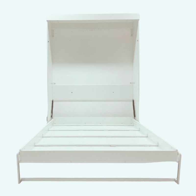 Maklaine Contemporary Queen Murphy Bed 65-inch Space-Saving in White