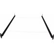Maklaine Contemporary Stainless Steel Hook On Bed Rails Twin/Full in Coffee