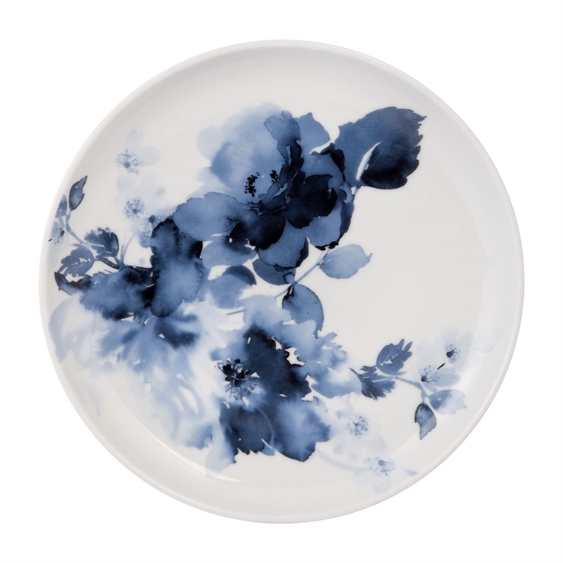 Maklaine Contemporary Porcelain Dinnerset 16 Piece Midnight Roses