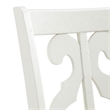 Maklaine Transitional Wood Swirl Back Side Chair Set in White