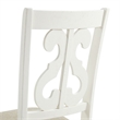 Maklaine Transitional Wood Swirl Back Side Chair Set in White