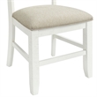 Maklaine Transitional Wood Swirl Back Side Chair Set in White