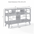 Maklaine Contemporary Wood Large Record Storage Console Walnut