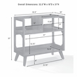 Maklaine Contemporary Wood Medium Record Storage Console Walnut