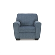 Maklaine Contemporary Polyester Upholstered Chair in Blue Finish