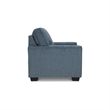Maklaine Contemporary Polyester Upholstered Chair in Blue Finish