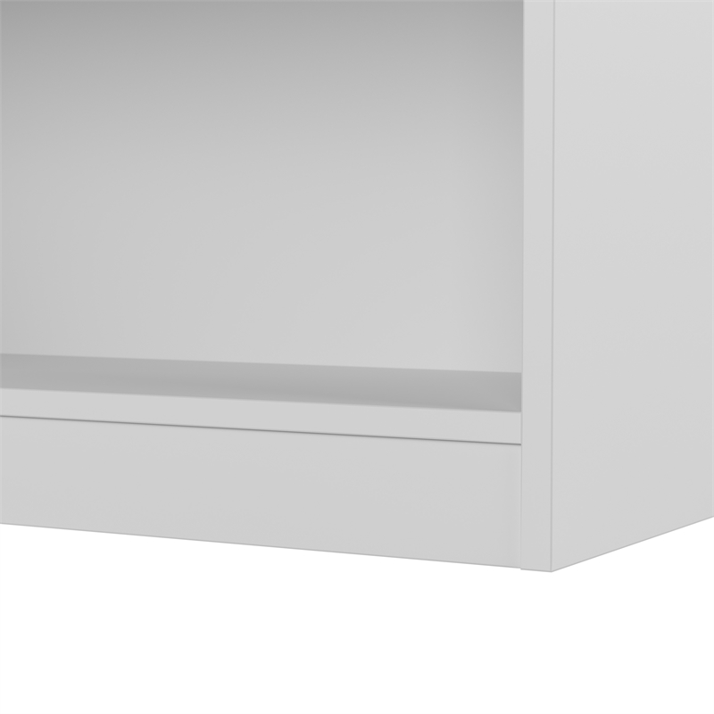 Maklaine Universal 25W Tall 5 Shelf Bookcase in White - Engineered Wood