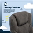 Maklaine Office Ergonomic Computer Chair Lumber Support Brown