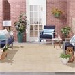 Maklaine Contemporary 10' x 14' Ivory Gold Polypropylene Area Rug