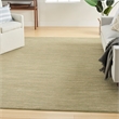 Maklaine Contemporary 9' x 12' Green Gold Polypropylene Area Rug