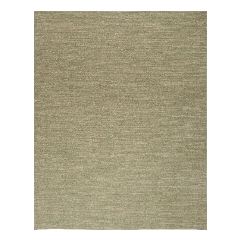 Maklaine Contemporary 9' x 12' Green Gold Polypropylene Area Rug