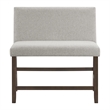 Maklaine Transitional Counter Bench with Upholstered Back in Brown